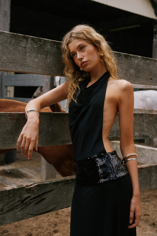 Joanna | Halter Yaka Sıfır Yürüklü Elbise THESVELTECHIC