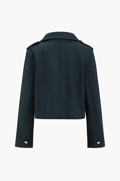 Button Pocket Long Sleeve Ceket Siaora