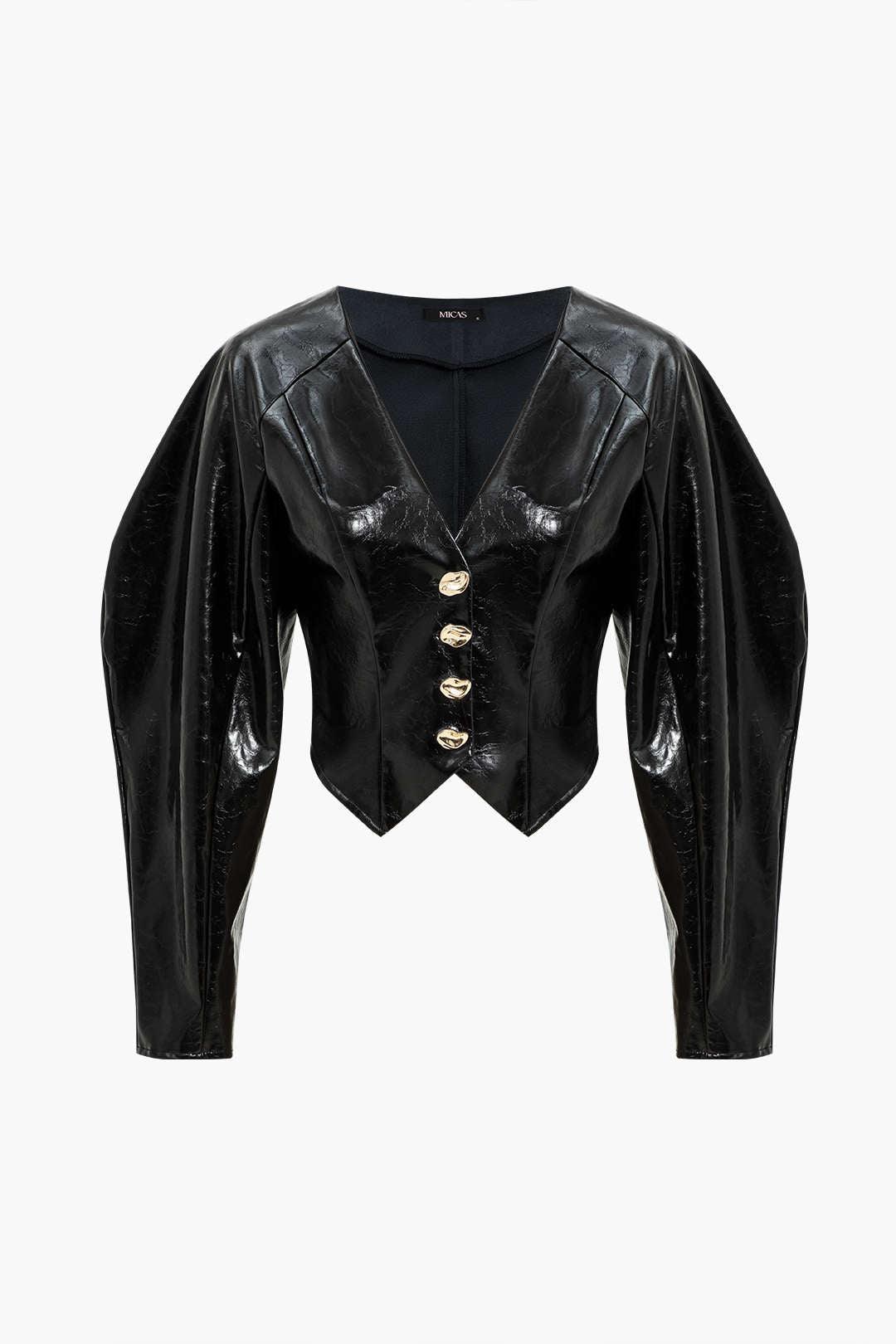 Lustrous Noir Deri Ceket Siaora