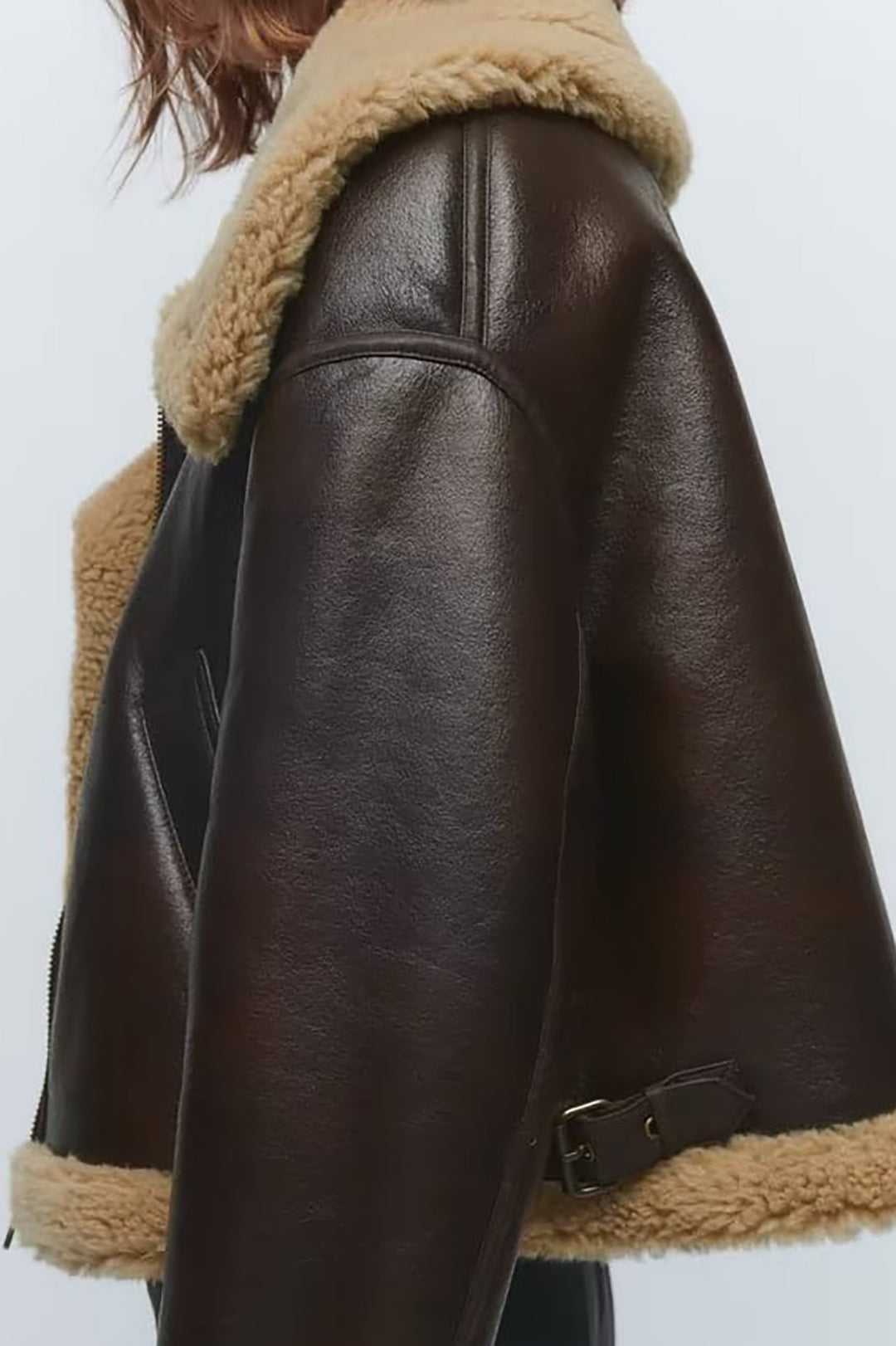 Faux Button Leather Mont Niebbla