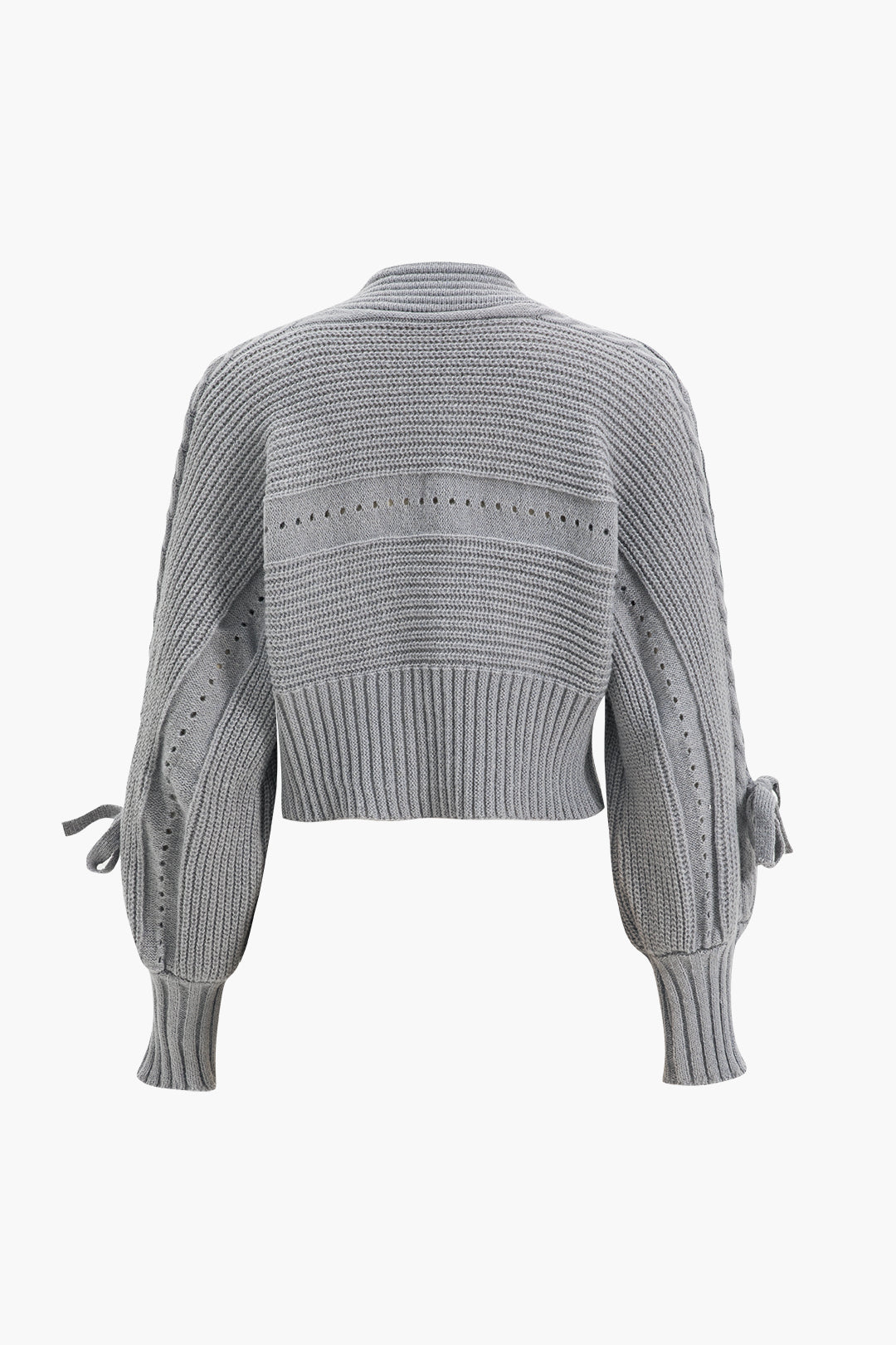 Buttoned Ribbed Knit Cropped Hırka Siaora