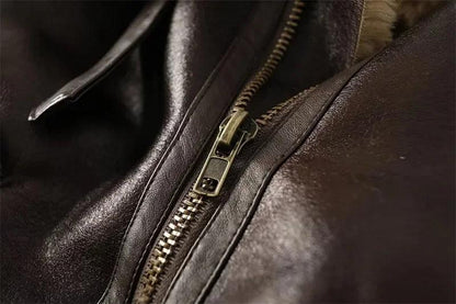 Kürklü Aviator Deri Ceket Siaora