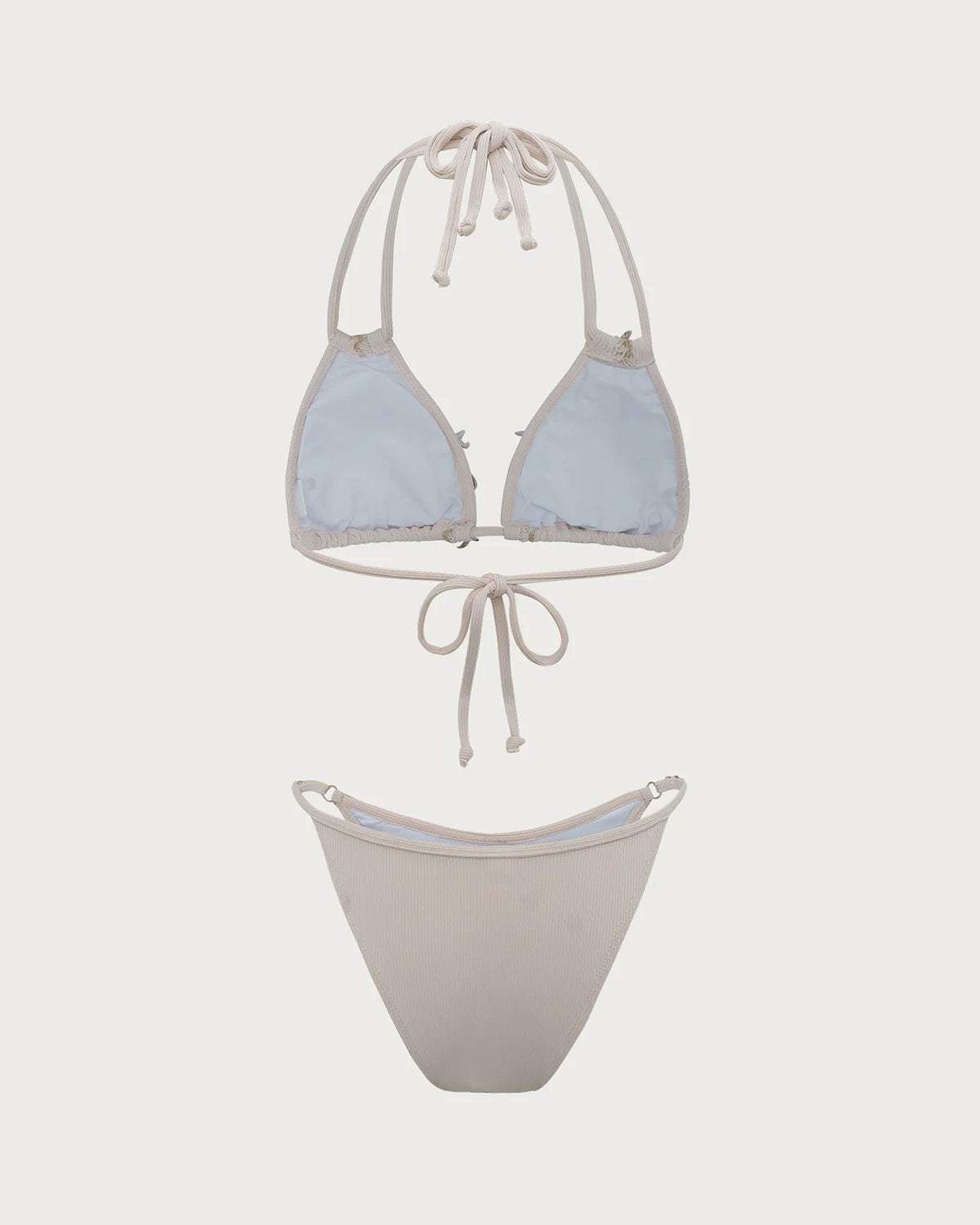 Beyaz Kabuk Süslemeli Bikini Takımı Siaora
