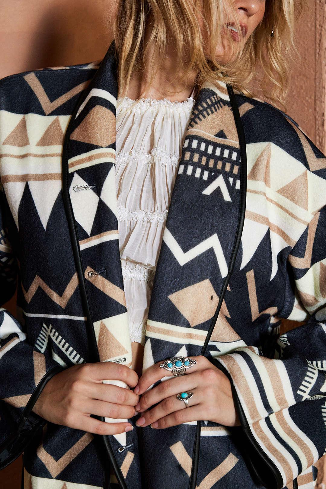 Nomadic Pattern Oversize Ceket Siaora