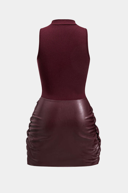 Ön Bağlamalı Kolsuz Mini Elbise Olyssatr