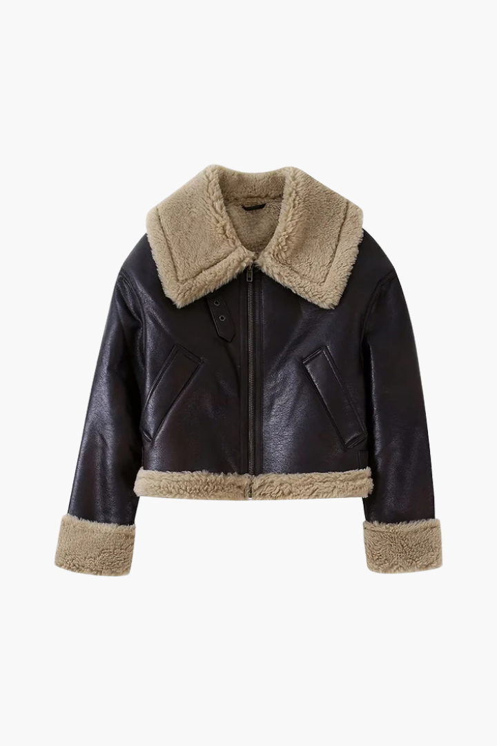 Faux Button Leather Mont Niebbla