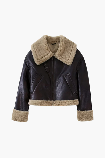 Faux Button Leather Mont Niebbla