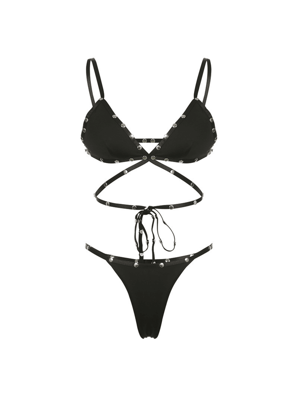 Alreem Bağcıklı Perçin Bikini İki Parçalı Takım Niebbla