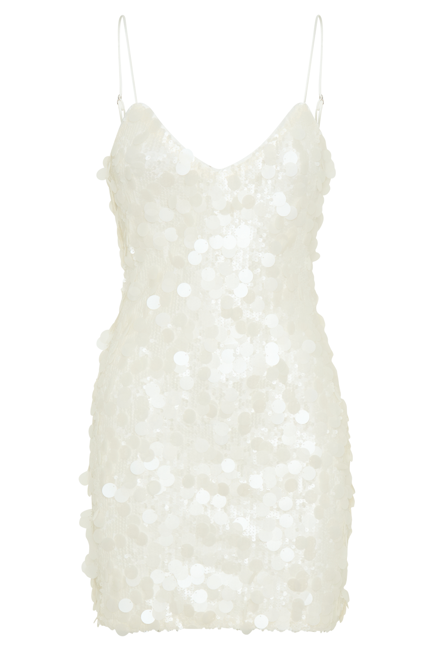 ROF Romilly Payet Mini Elbise - Fildişi Shine Aura