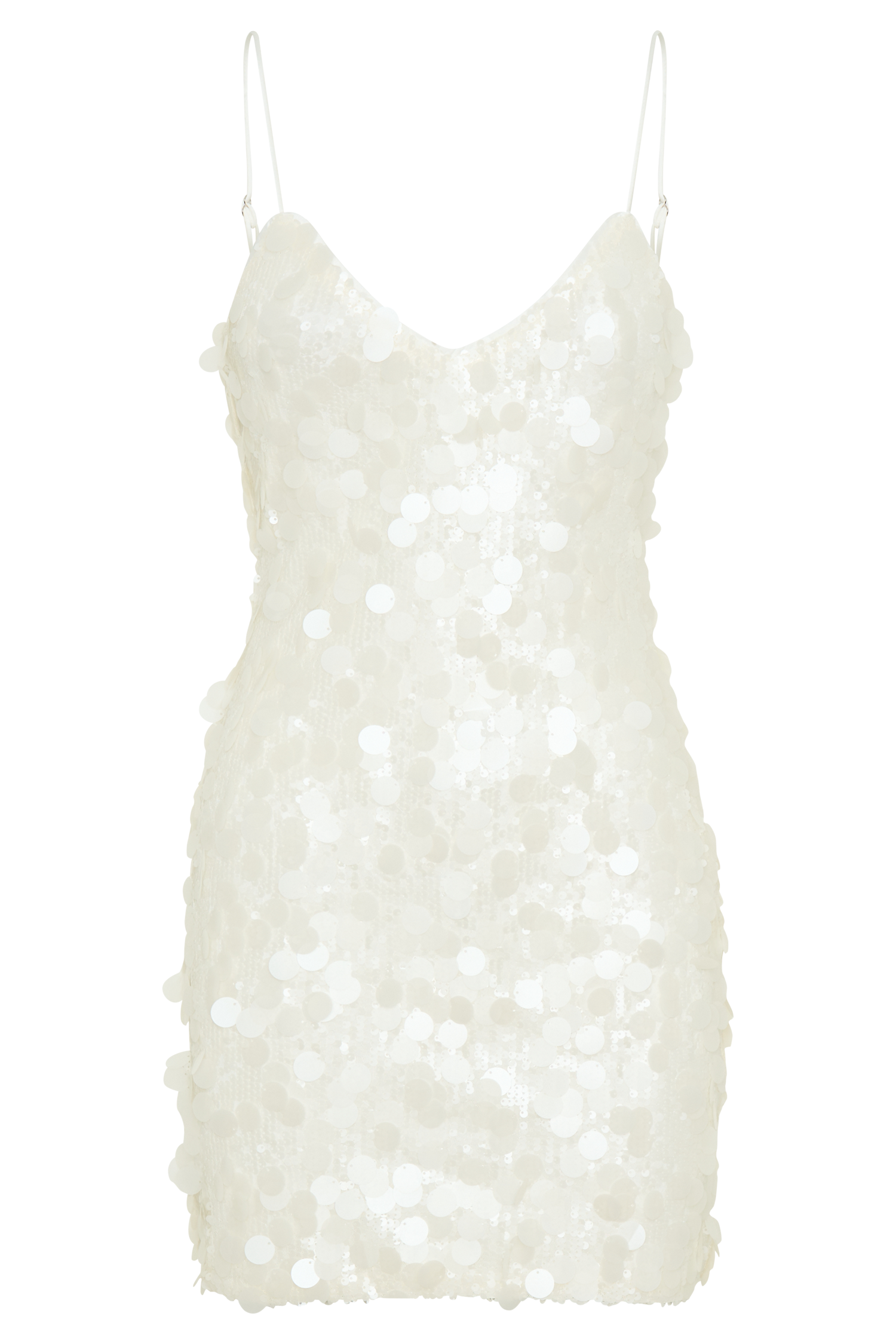 ROF Romilly Payet Mini Elbise - Fildişi Shine Aura