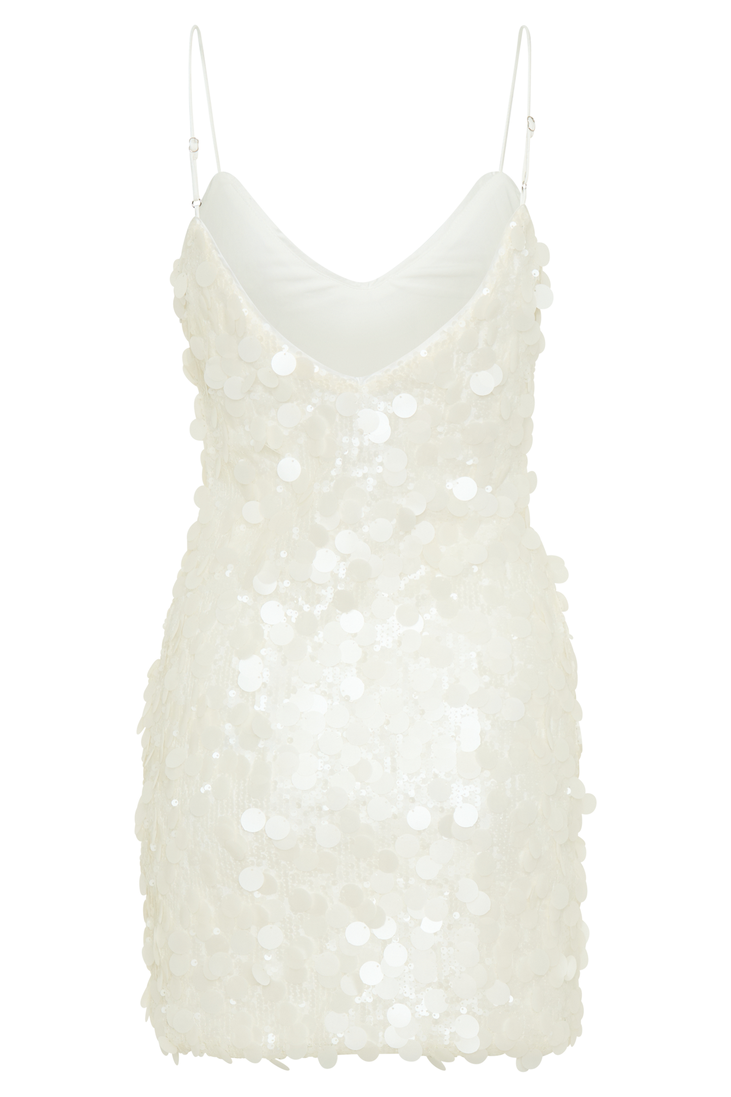 ROF Romilly Payet Mini Elbise - Fildişi Shine Aura
