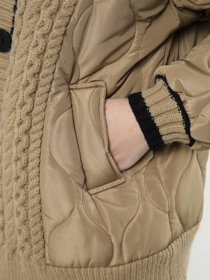 Örgülü Kiloş Oversized Hırka Kaban Quvarse