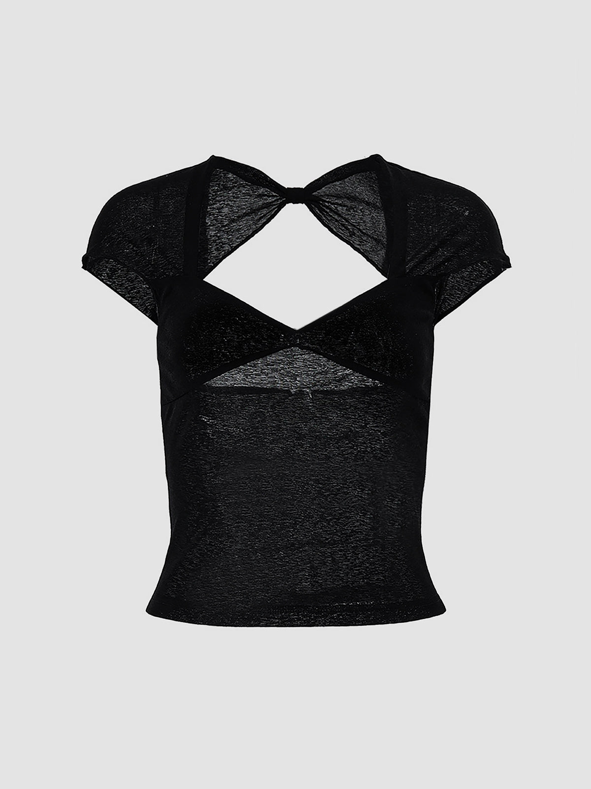 Yarı saydam Ağ mesh Açık Sırt T-shirt Quvarse