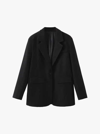 Leisure Relaxed Single Breasted Blazer Quvarse