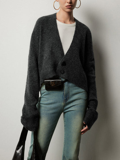 Düğmeli Slouchy Hırka Siaora