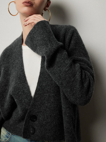 Düğmeli Slouchy Hırka Siaora