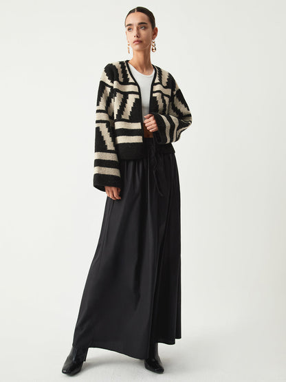 Geometrik Desenli Kimono Hırka Siaora