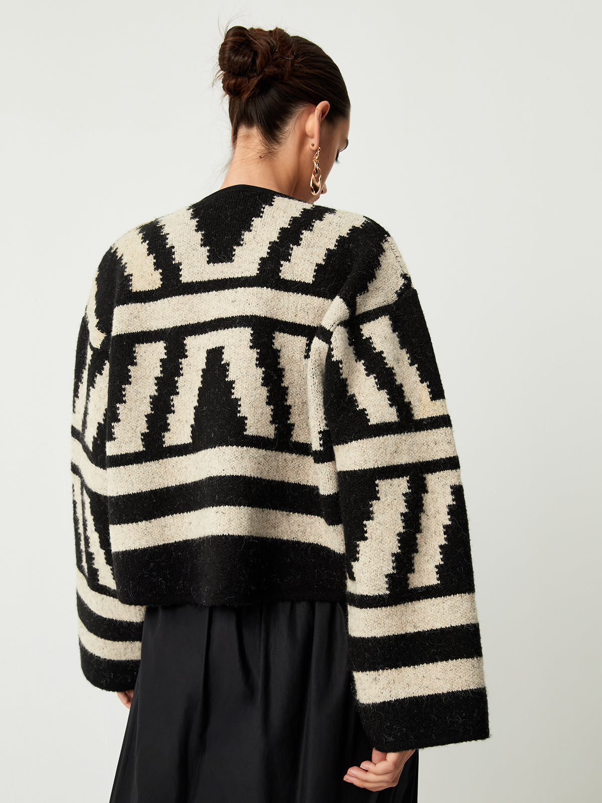 Geometrik Desenli Kimono Hırka Siaora