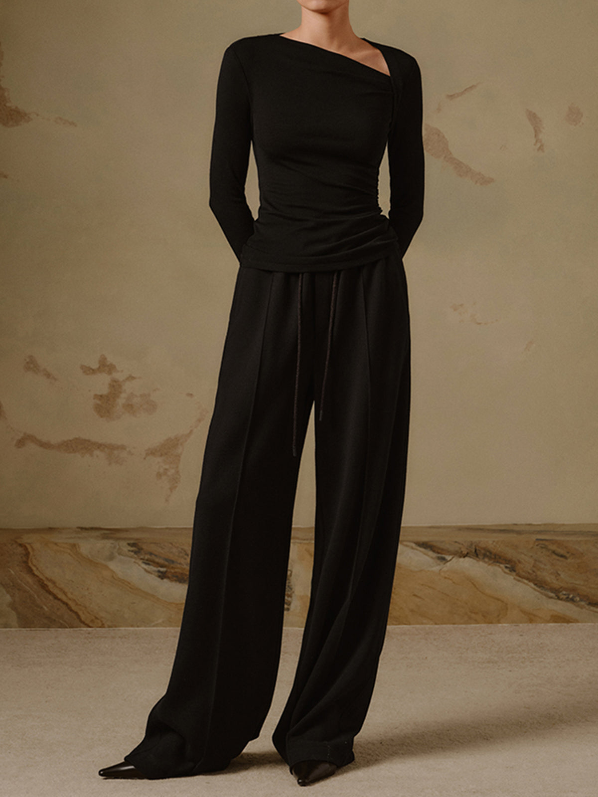 Asimetrik Yaka Bluz THESVELTECHIC