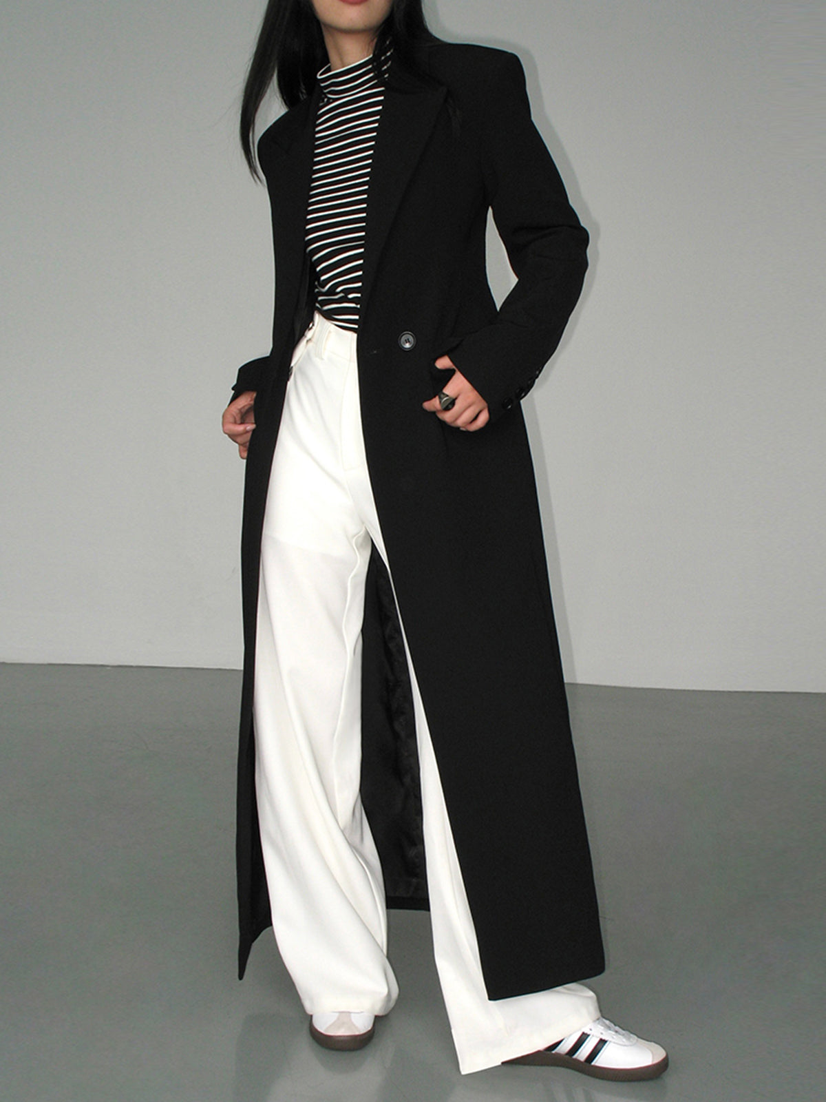 Yaka Cepli Blazer Palto Quvarse