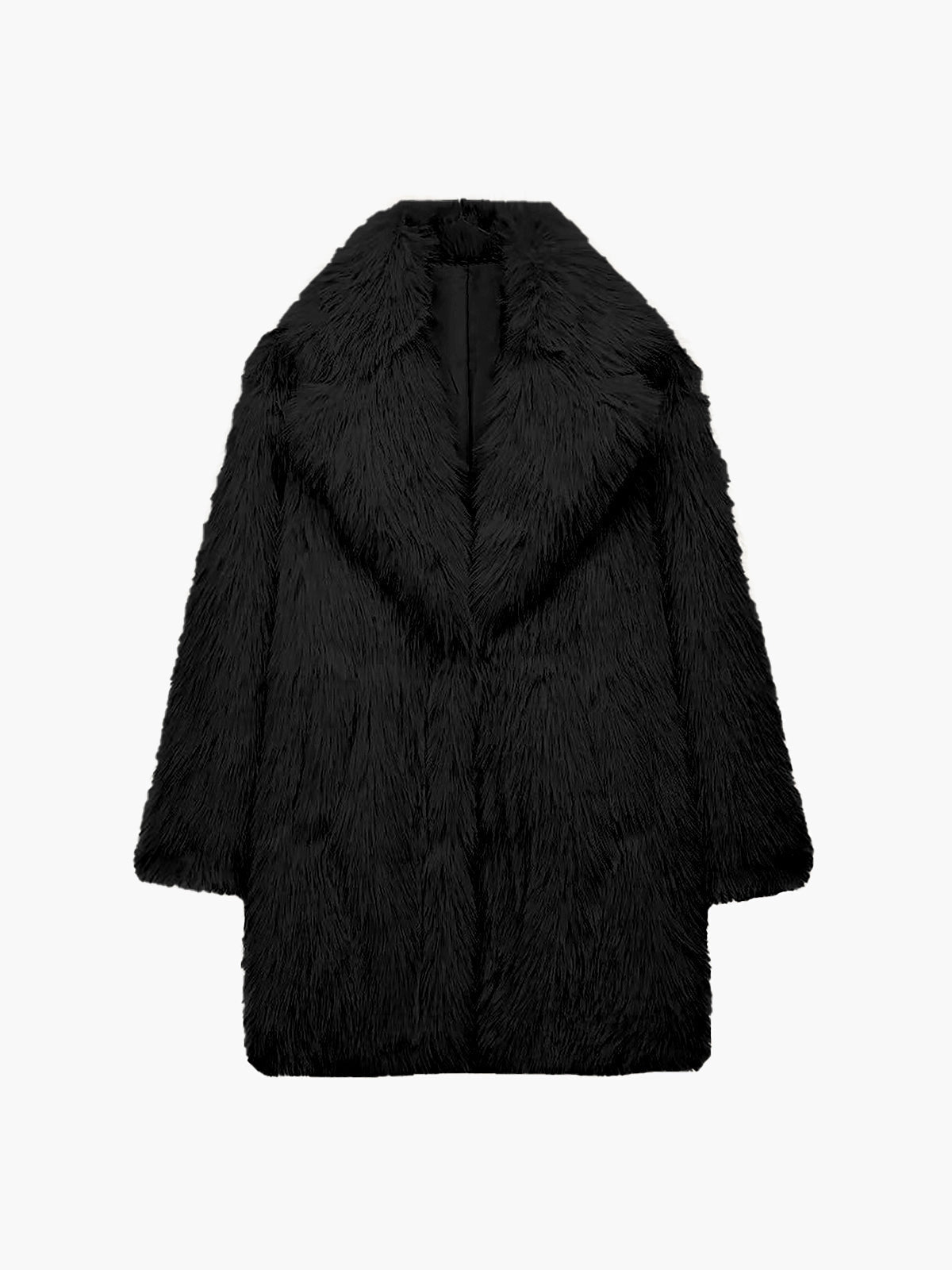 Oversized Fuzzy Kadın Suni Kürk Kaban Quvarse