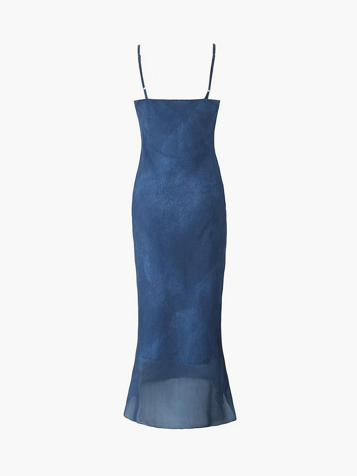 Patchwork V Yaka Cami Midi Elbise Siaora