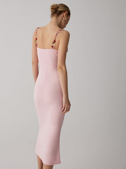 İnce Bodycon Uzun Elbise Siaora