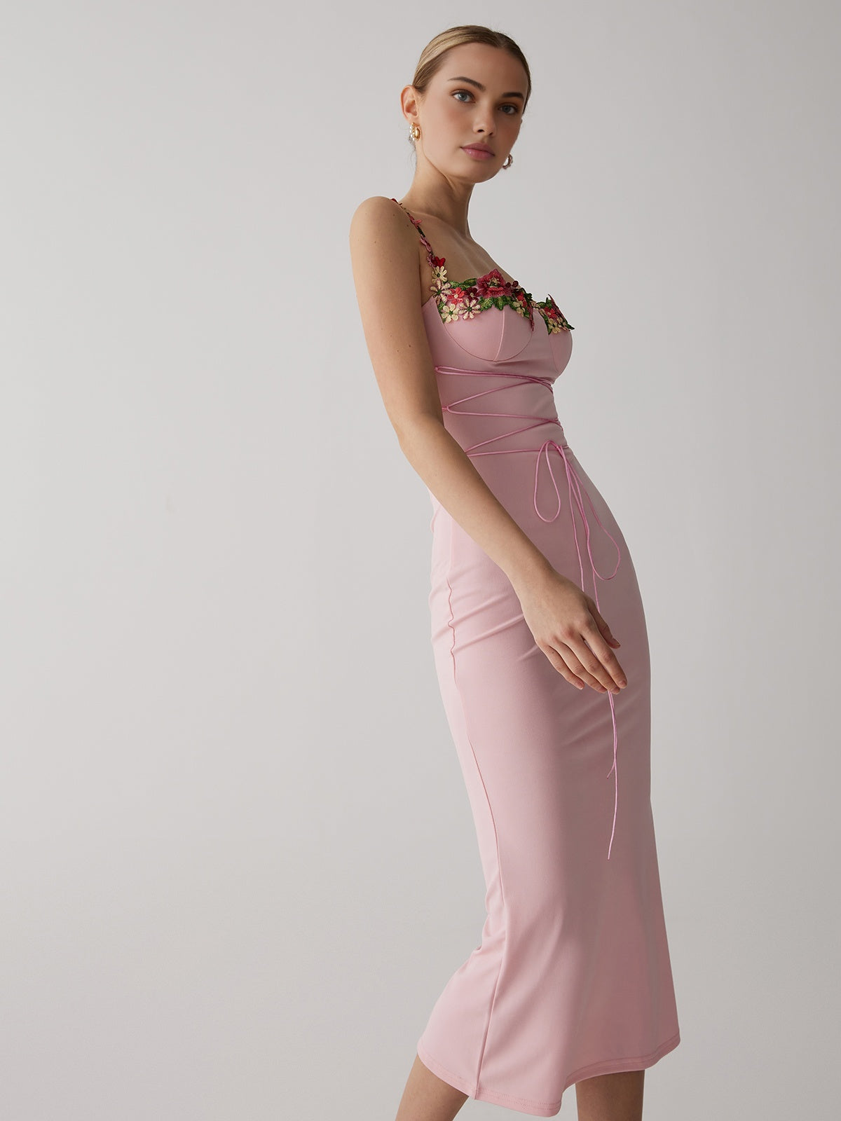 İnce Bodycon Uzun Elbise Siaora