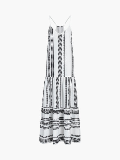 Geometrik Desenli Cami Uzun Elbise Shine Aura