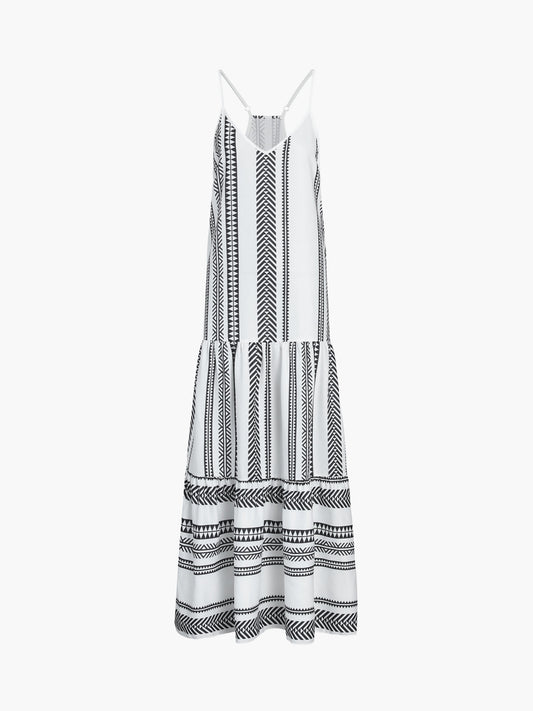 Geometrik Desenli Cami Uzun Elbise Shine Aura