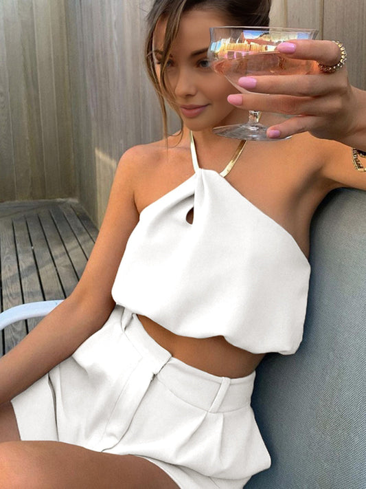 Halter Crop Kolsuz Üst Siaora