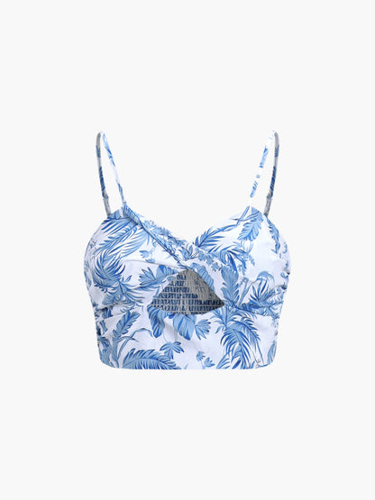 Seaside Joy Print Twist Detail Skirt Set THESVELTECHIC
