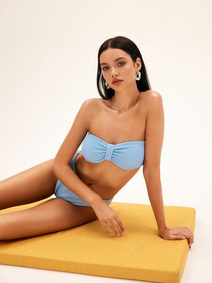Waffle Bandeau Bikini Seti Siaora
