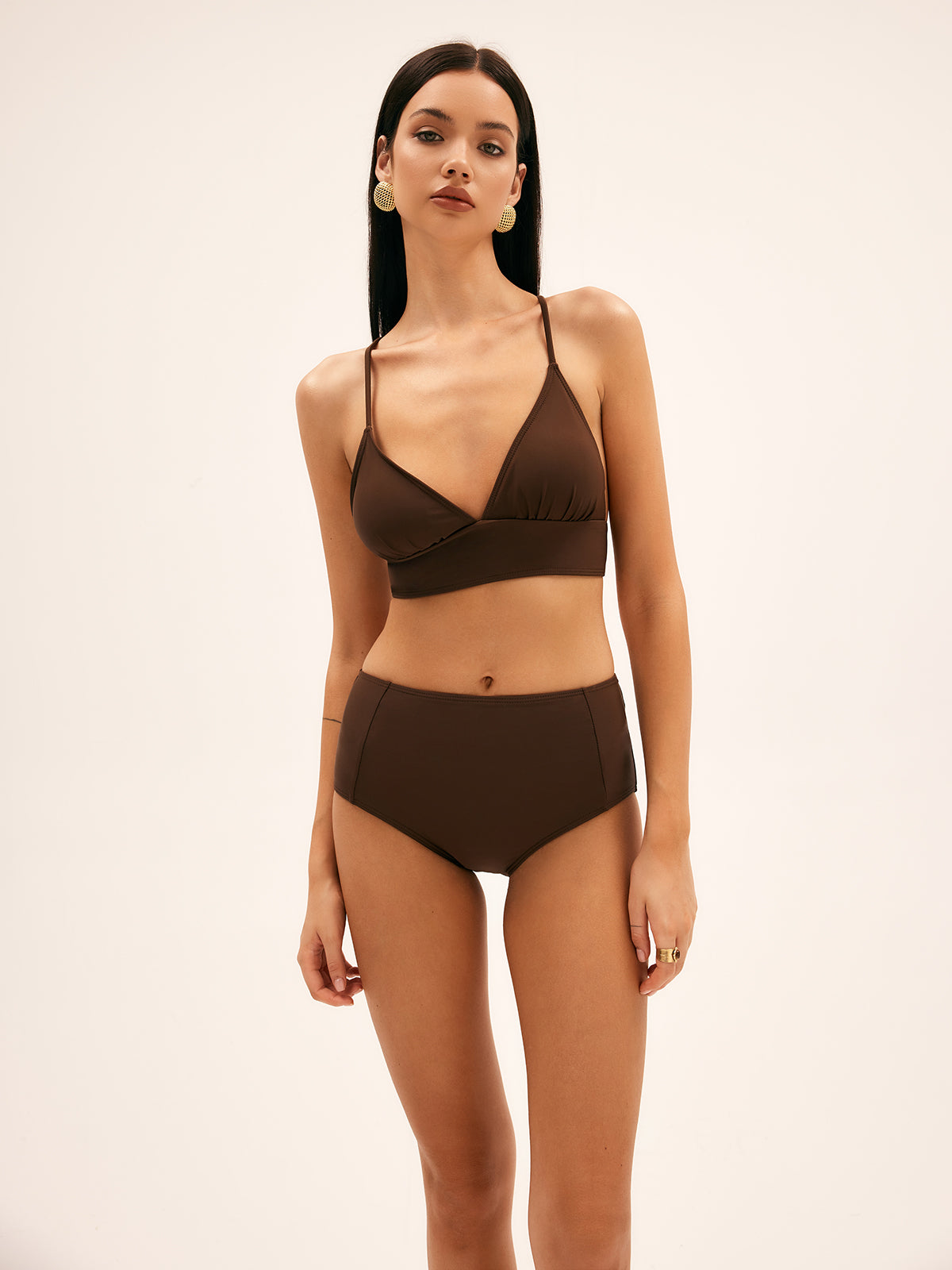Palmiye Sevgili Yüksek Bel Bikini Takımı Siaora