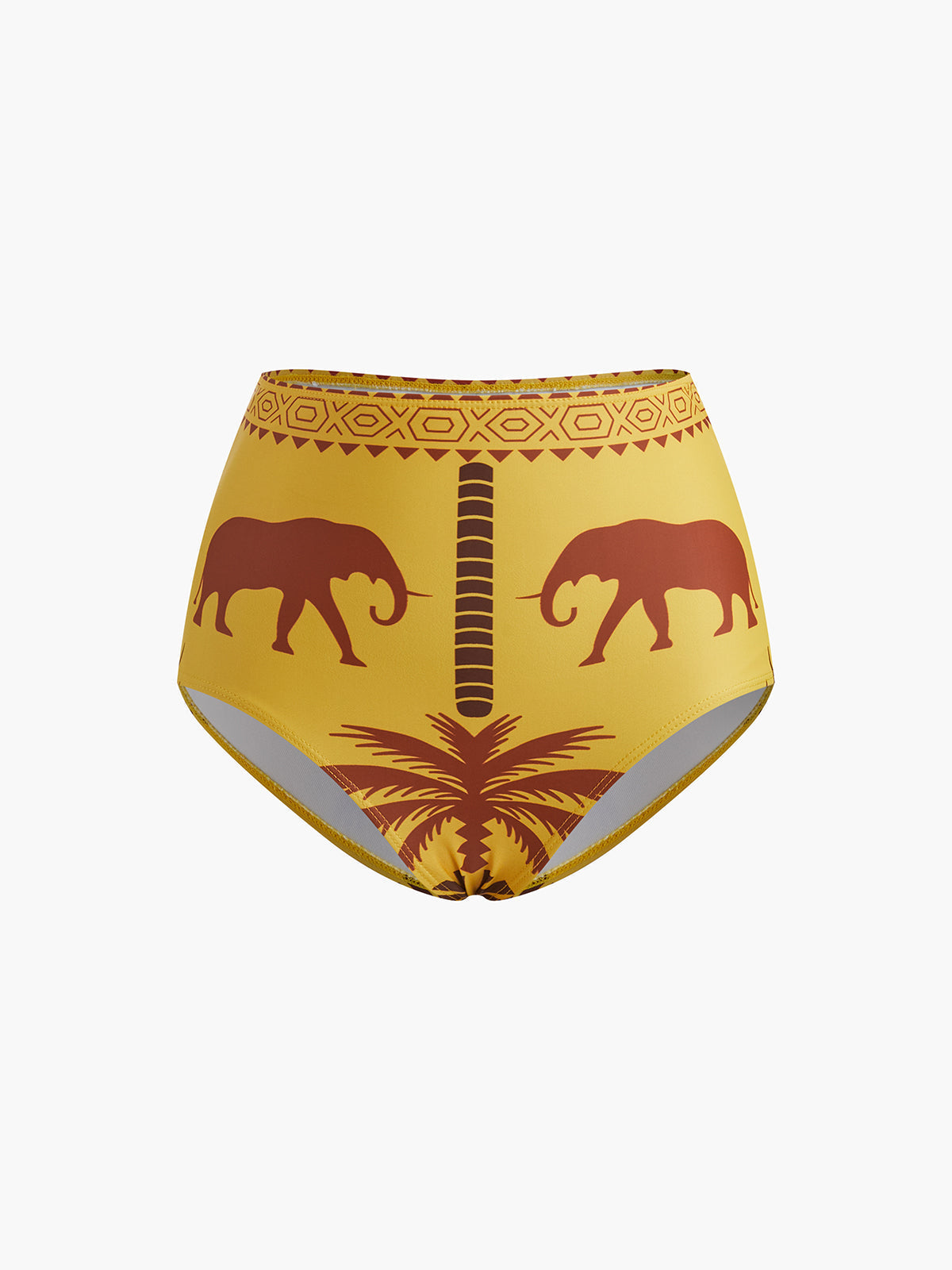 Vintage Yüksek Belli Tek Omuz Bikini Takımı Siaora