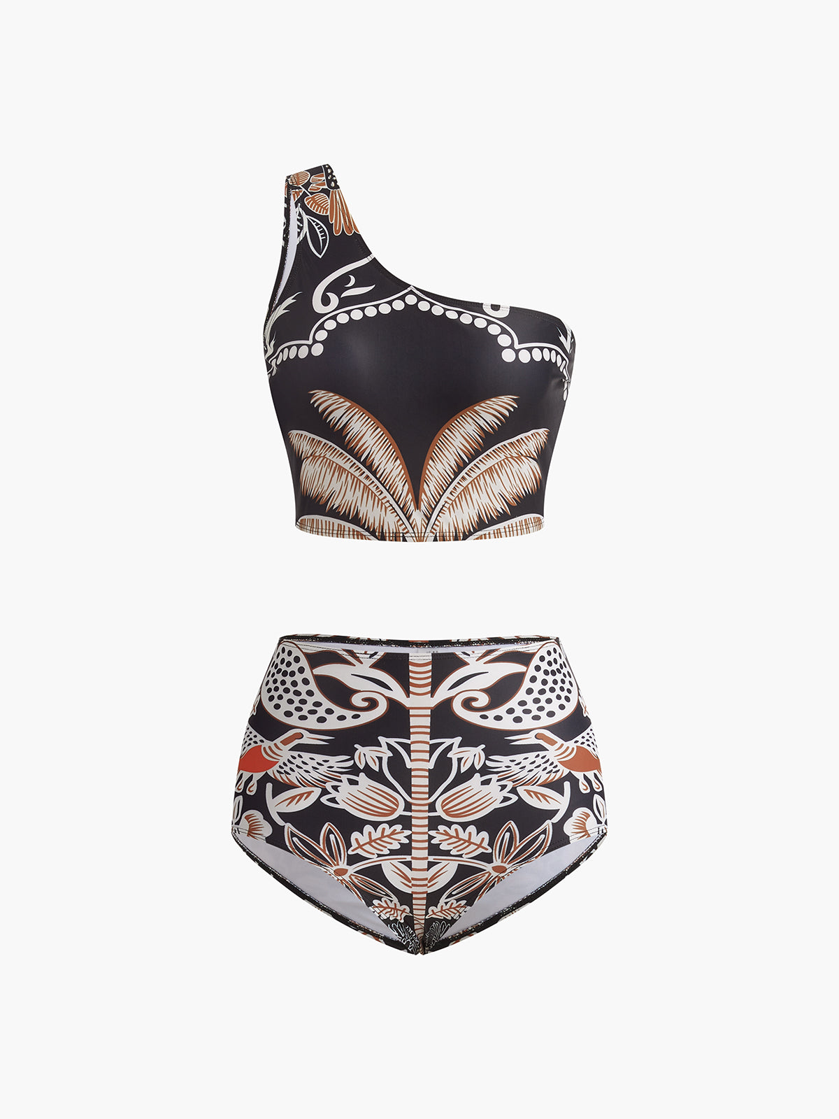 Baskılı Tek Omuz Bikini Takımı Siaora