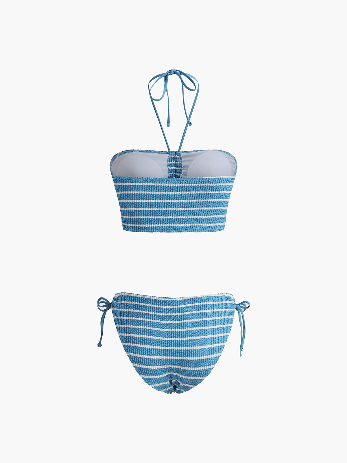 Halter Çizgili Bikini Takımı Siaora