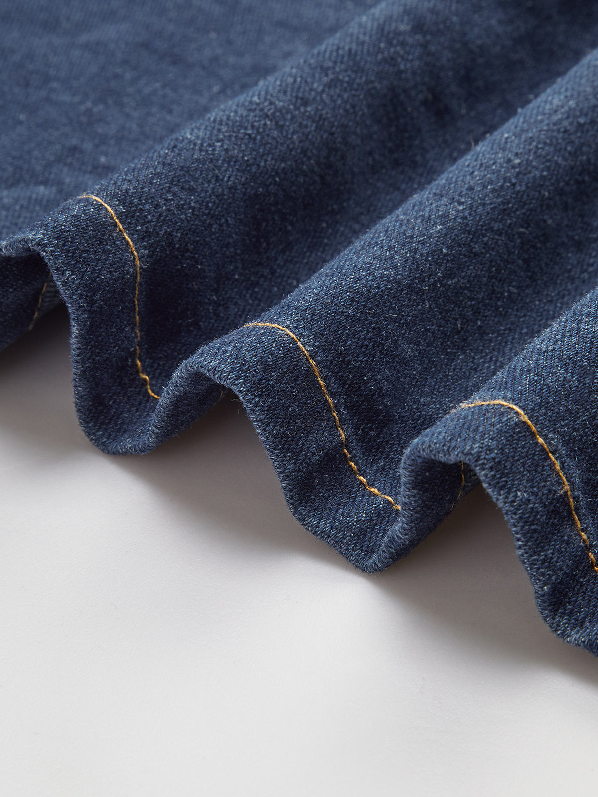 Kravat Yaka Cepli Pileli Denim Uzun Üst Siaora