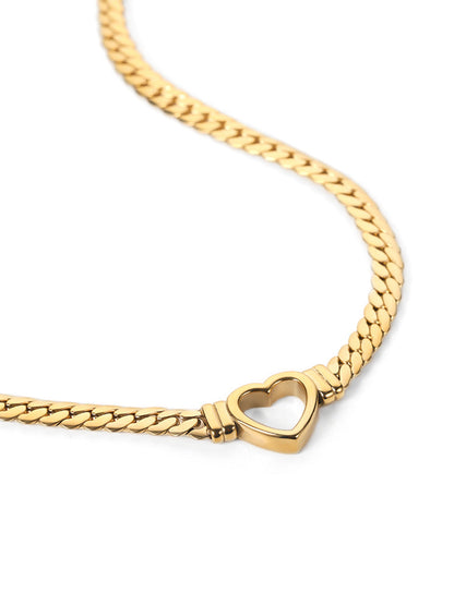 Katmanlı Kalp Zincir Kolye THESVELTECHIC