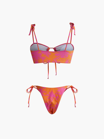 Baskılı Daire Kesimli Bikini Takımı Siaora