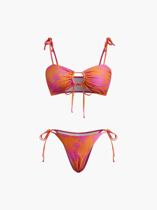 Baskılı Daire Kesimli Bikini Takımı Siaora
