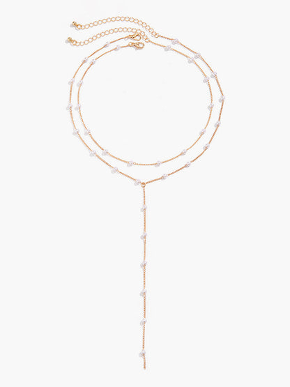 Altın Kaplama El Yapımı İnci Kolye THESVELTECHIC