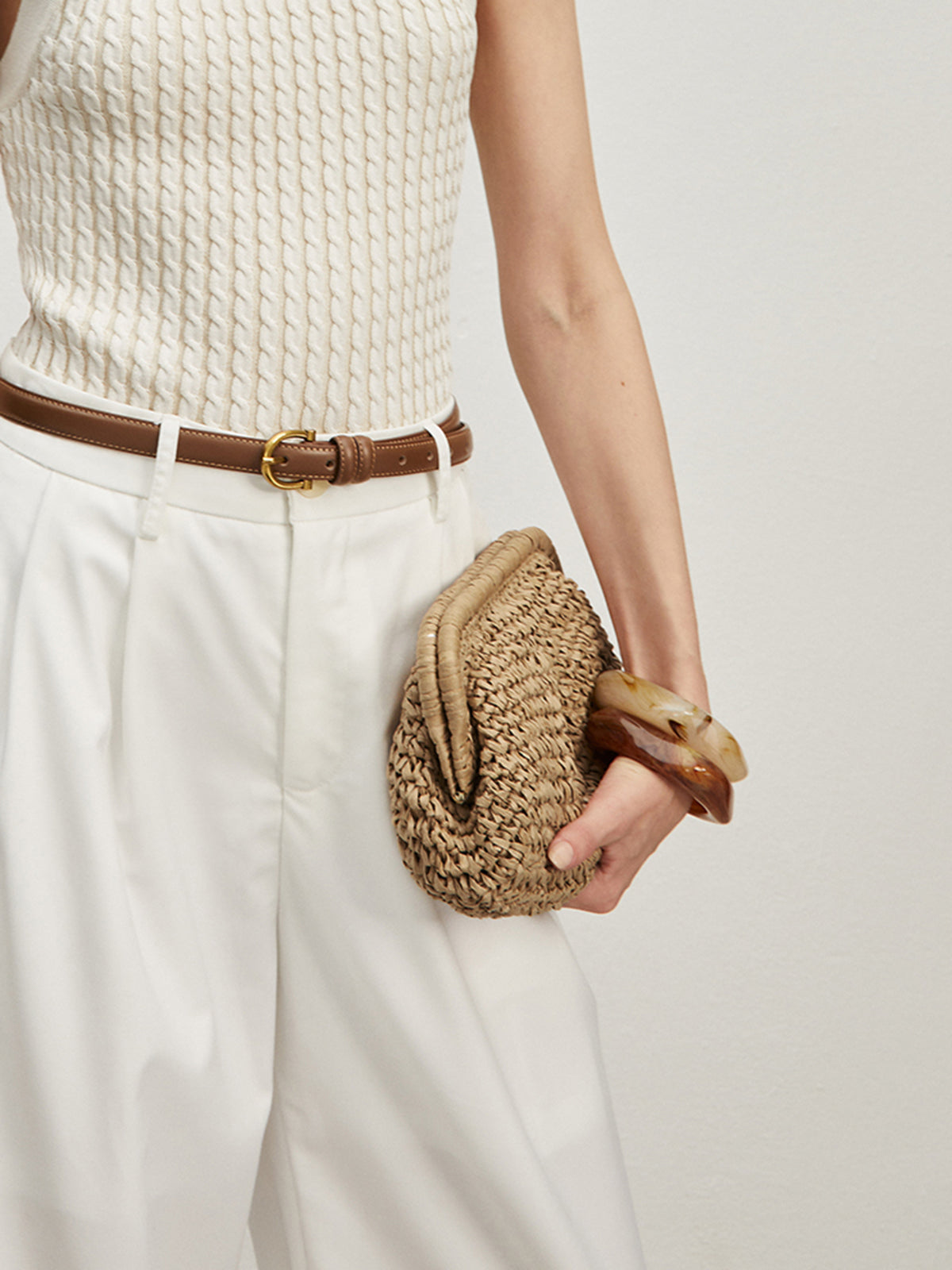 Hasır Clutch Çanta THESVELTECHIC