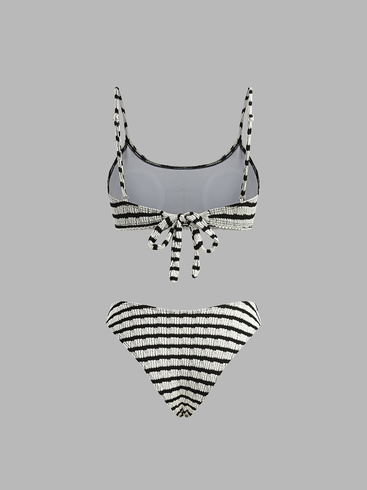 Çizgili Sırtı Bağlamalı Bikini Takımı Siaora