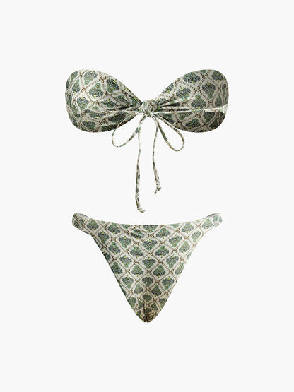 Baskılı Straplez Bikini Takımı Siaora