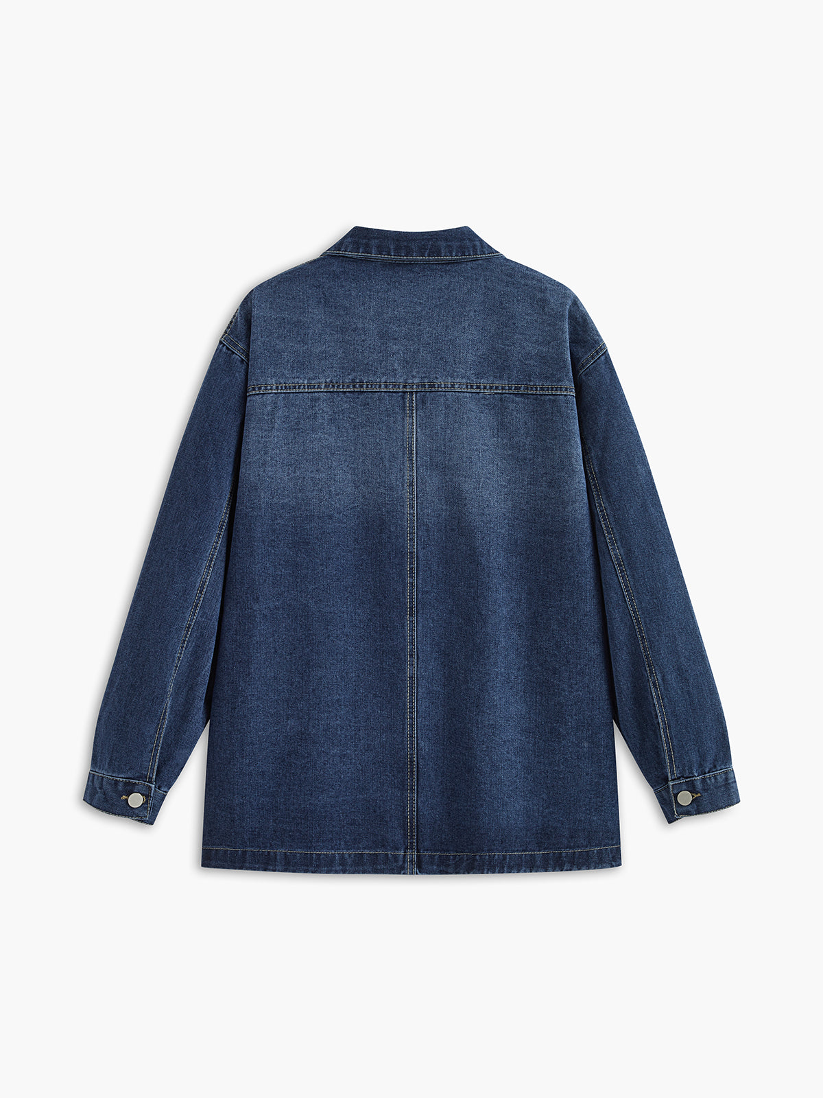 Sıradan Göğüslü Reverek Denim Ceket Quvarse