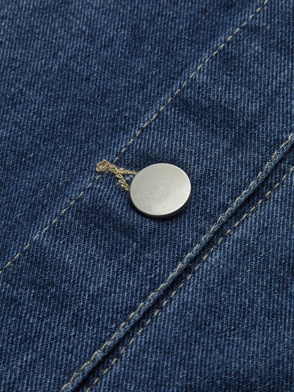 Sıradan Göğüslü Reverek Denim Ceket Quvarse