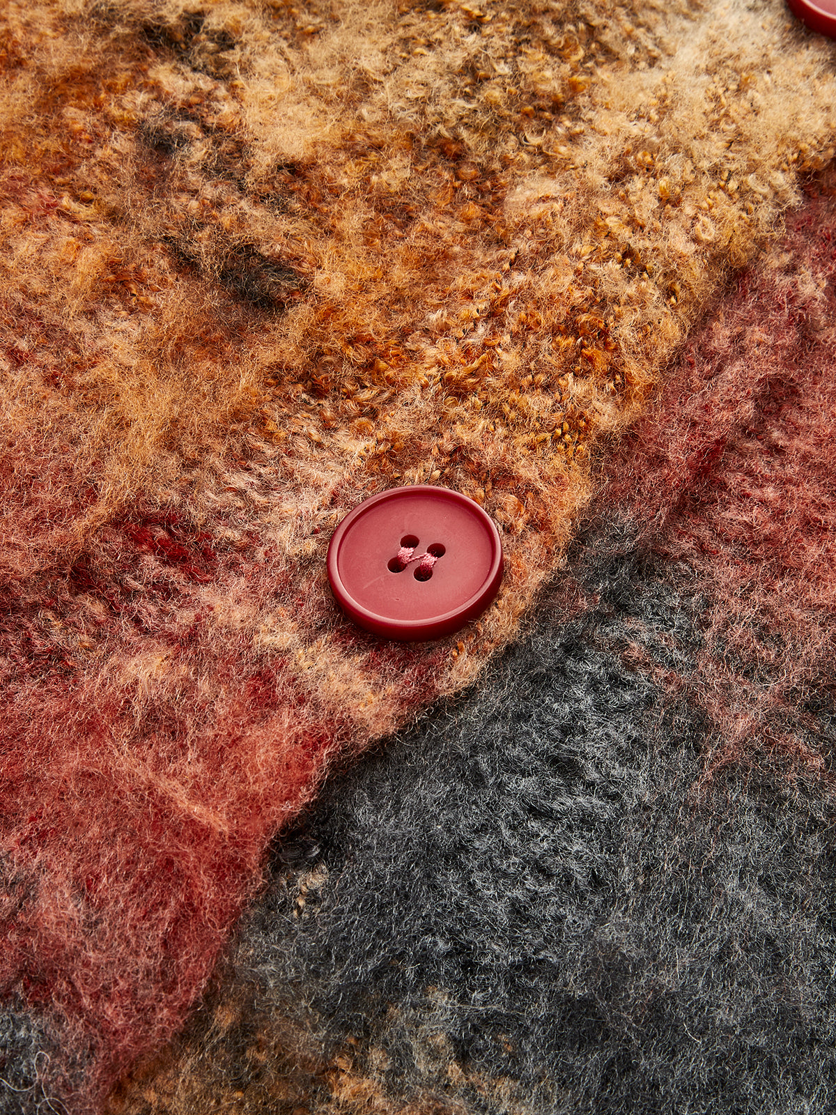 V Yaka Ombre Oversize Hırka Siaora