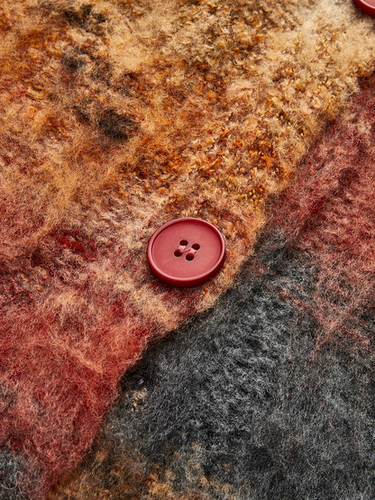 V Yaka Ombre Oversize Hırka Siaora