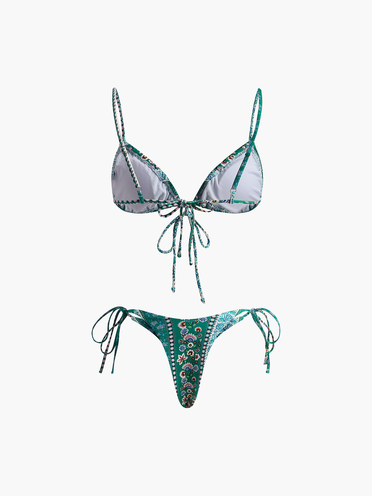 Çiçekli Önden Bağlamalı Bikini Takımı Siaora